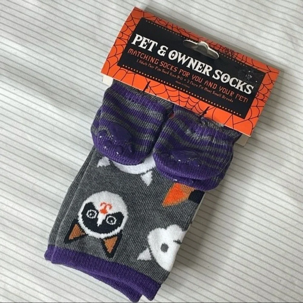 halloween pet & owner socks matching set
